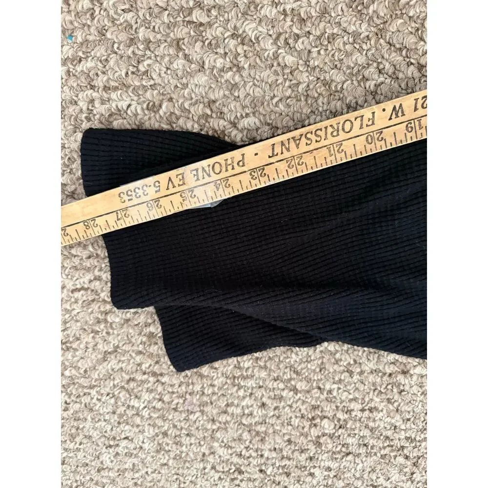 ALO | Black Elevate Waffle Knit Straight Leg Pant Casual Loungewear Athlesuire